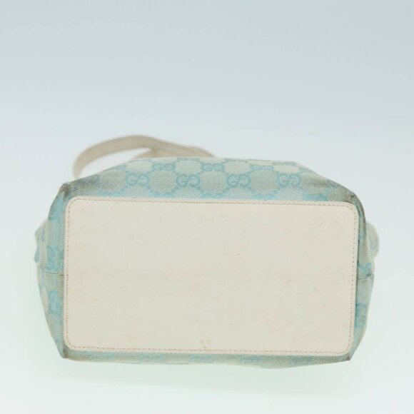 GUCCI GG Canvas Shoulder Bag Blue White - Picture 6 of 16